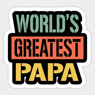 worlds greatest papa Sticker